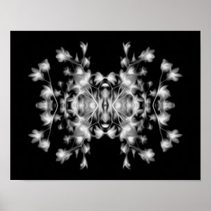 Abstract Floral Graphic Pattern Poster