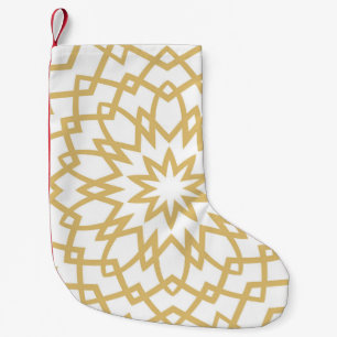 Abstract floral hand drown pattern. Vintage illust Small Christmas Stocking
