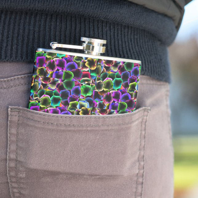 Abstract Floral Hip Flask (Creator Uploaded)