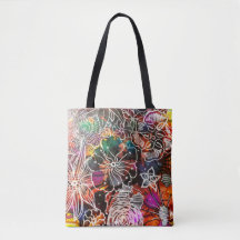 Abstract Floral Jungle Tote Bag