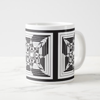 abstract floral large coffee mug