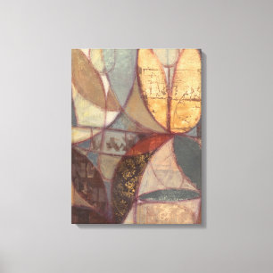 Abstract Floral Leaf Painting by Norman Wyatt Canvas Print
