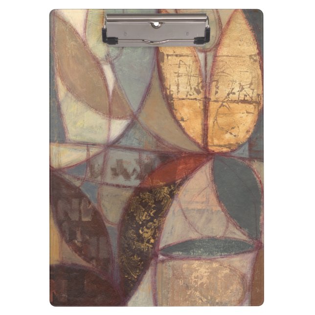 Abstract Floral Leaf Painting by Norman Wyatt Clipboard (Front)