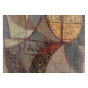 Abstract Floral Leaf Painting by Norman Wyatt Cutting Board