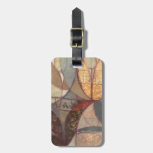 Abstract Floral Leaf Painting by Norman Wyatt Luggage Tag