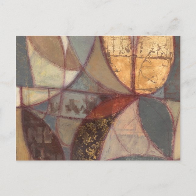 Abstract Floral Leaf Painting by Norman Wyatt Postcard (Front)