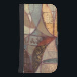 Abstract Floral Leaf Painting by Norman Wyatt Samsung S4 Wallet Case<br><div class="desc">Abstract floral leaf patterns populate this painting by Norman Wyatt. The dark colouring of the piece helps the gilded portions pop even more,  adding life to the work. This would make a great gift for someone who loves contemporary art!</div>