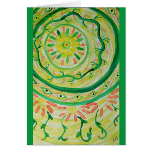 Abstract floral mandala watercolor