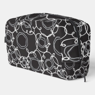 Abstract Floral Matrix (Charcoal) Fine Art Dopp Kit