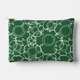 Abstract Floral Matrix (Dark Green) Fine Art Accessory Pouch