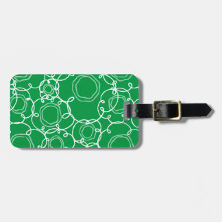 Abstract Floral Matrix (Green) Fine Art Luggage Tag