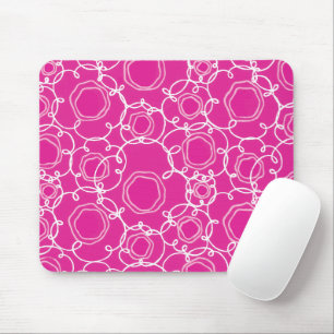 Abstract Floral Matrix (Hot Pink) Fine Art Mouse Mat