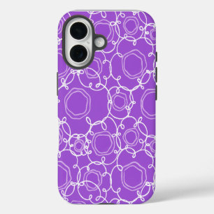 Abstract Floral Matrix (Purple) Fine Art iPhone 16 Case