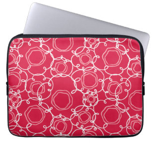 Abstract Floral Matrix (Red) Fine Art Laptop Sleeve