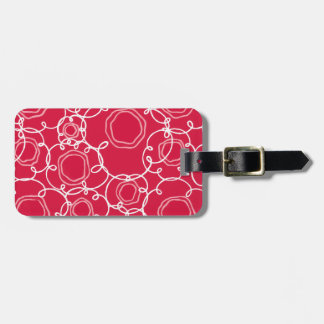 Abstract Floral Matrix (Red) Fine Art Luggage Tag