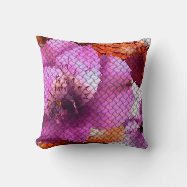 Abstract Floral Mosaic Cushion (Front)