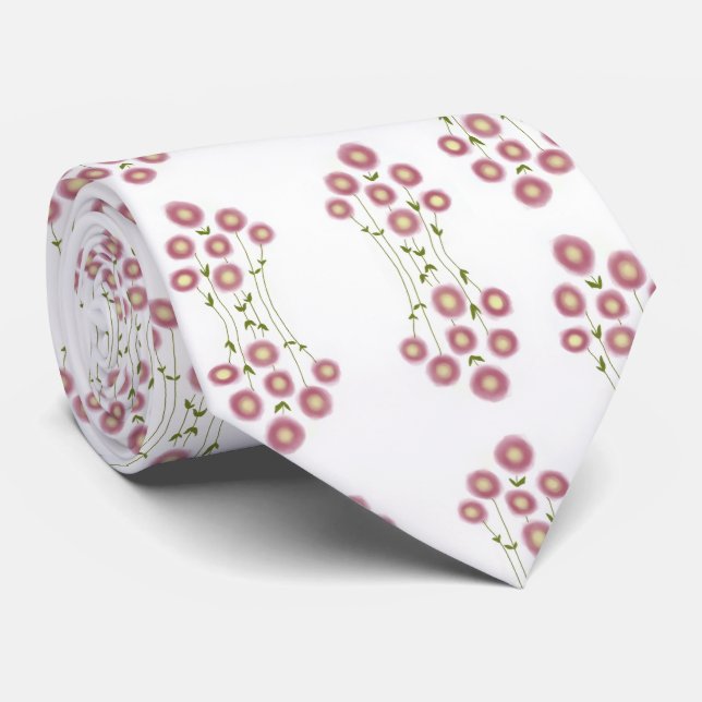 Abstract floral Neck Tie (Rolled)
