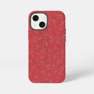 Abstract Floral on Red Stains Background iPhone 13 Mini Case