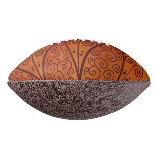 Abstract Floral Pattern American Football (Rotated 90)