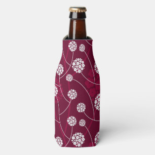 Abstract floral pattern bottle cooler