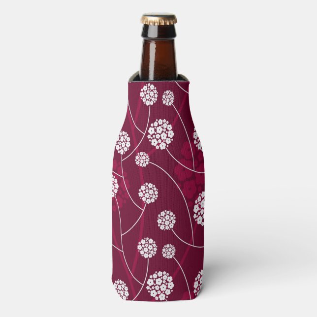 Abstract floral pattern bottle cooler (Bottle Front)