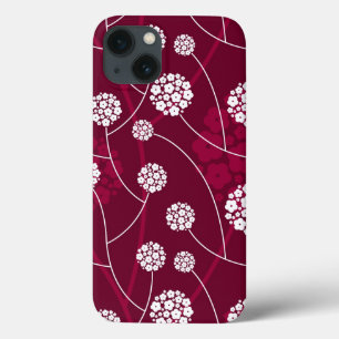 Abstract floral pattern iPhone 13 case