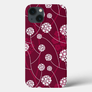 Abstract floral pattern iPhone 13 case