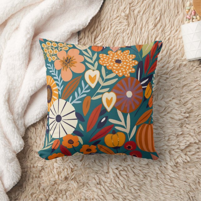 Abstract Floral Pattern Cushion (Blanket)