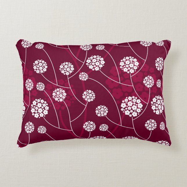 Abstract floral pattern decorative cushion (Front)