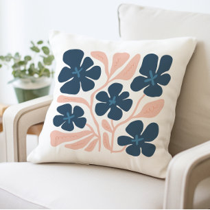 Abstract Floral Pattern Decorative Cushion