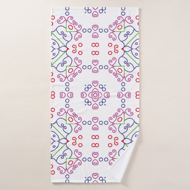 Abstract floral pattern designabstract, art, home bath towel (Bath Towel)