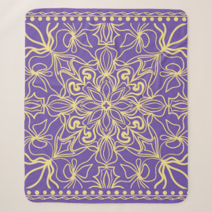 Abstract floral pattern. geometry, mandala design sherpa blanket