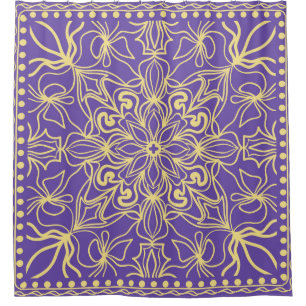 Abstract floral pattern. geometry, mandala design shower curtain