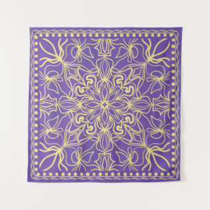 Abstract floral pattern. geometry, mandala design tapestry