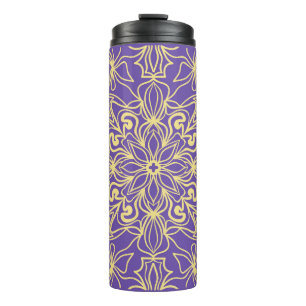 Abstract floral pattern. geometry, mandala design thermal tumbler