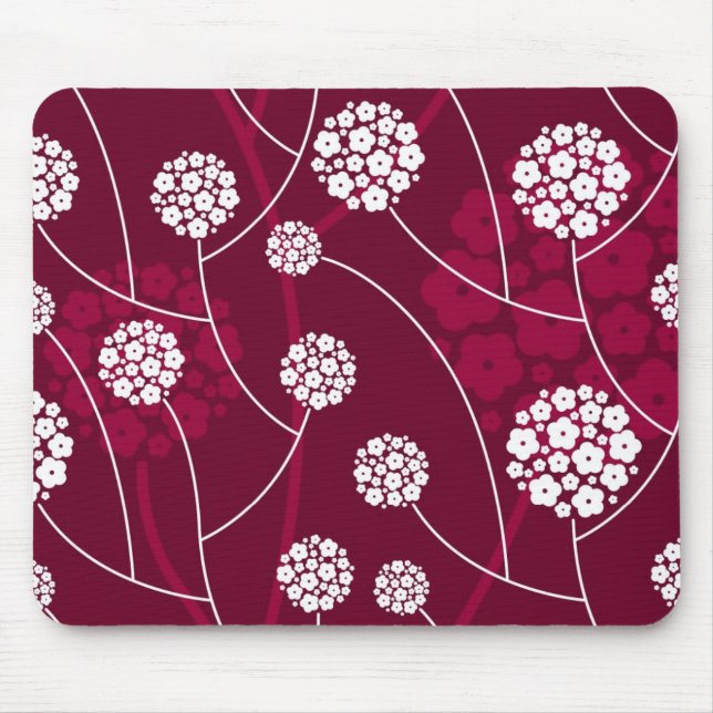 Abstract floral pattern mouse mat (Front)