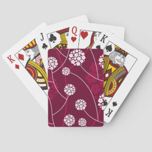 Abstract floral pattern playing cards