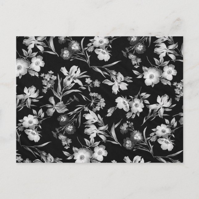 Abstract floral pattern postcard (Front)