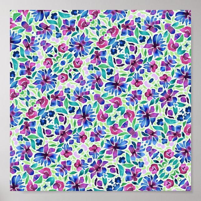 Abstract Floral Pattern - Poster (Front)
