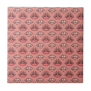 Abstract Floral Pattern – Soft Pink Aesthetic Tile