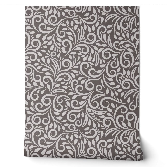 Abstract Floral Pattern Wallpaper (Unrolling)