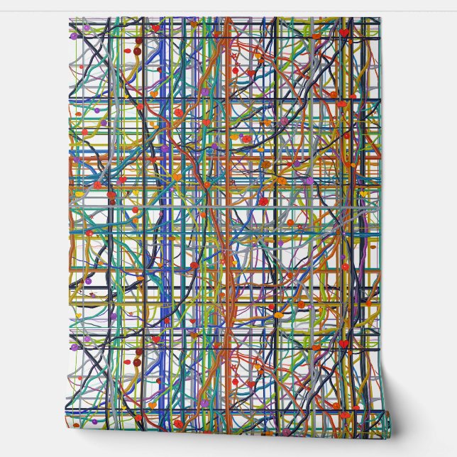 Abstract Floral Pattern Wallpaper  (Unrolling)