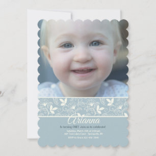 Abstract Floral Photo Invitation