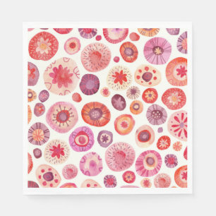 Abstract Floral Pink Napkin