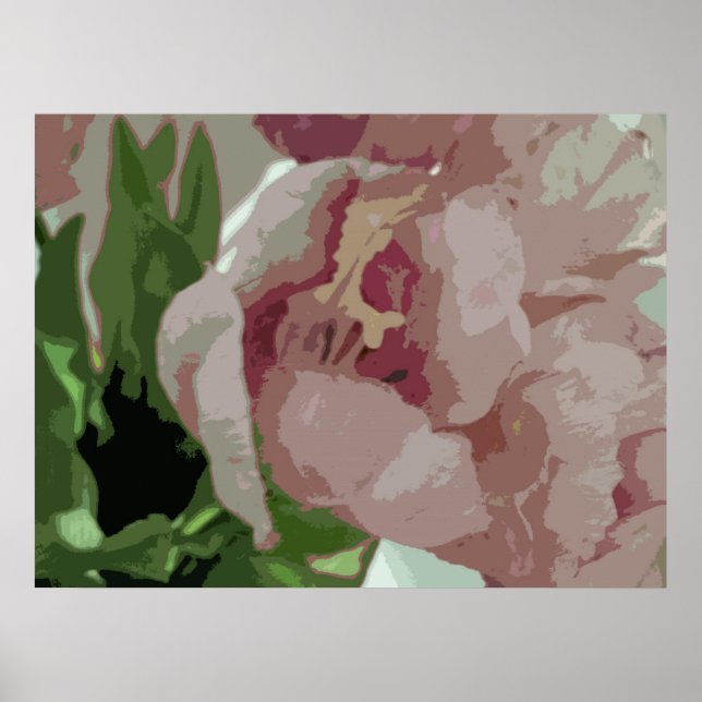 Abstract Floral - Pink Tulips 6 Poster (Front)