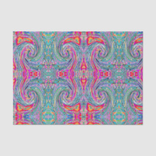 Abstract Floral Psychedelic Rainbow Waves of Colou Tissue Paper