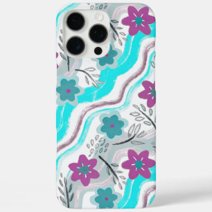 Abstract Floral Retro Swirls iPhone 16 Pro Max Case
