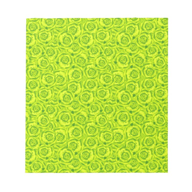 Abstract floral roses pattern notepad (Front)