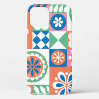 Abstract Floral, Scandinavian Folk Design.