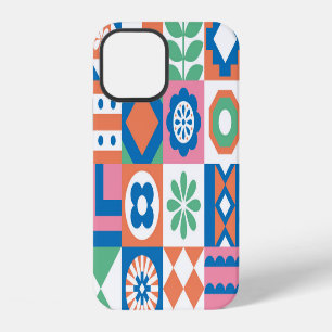 Abstract Floral Scandinavian Folk Pattern iPhone 12 Case